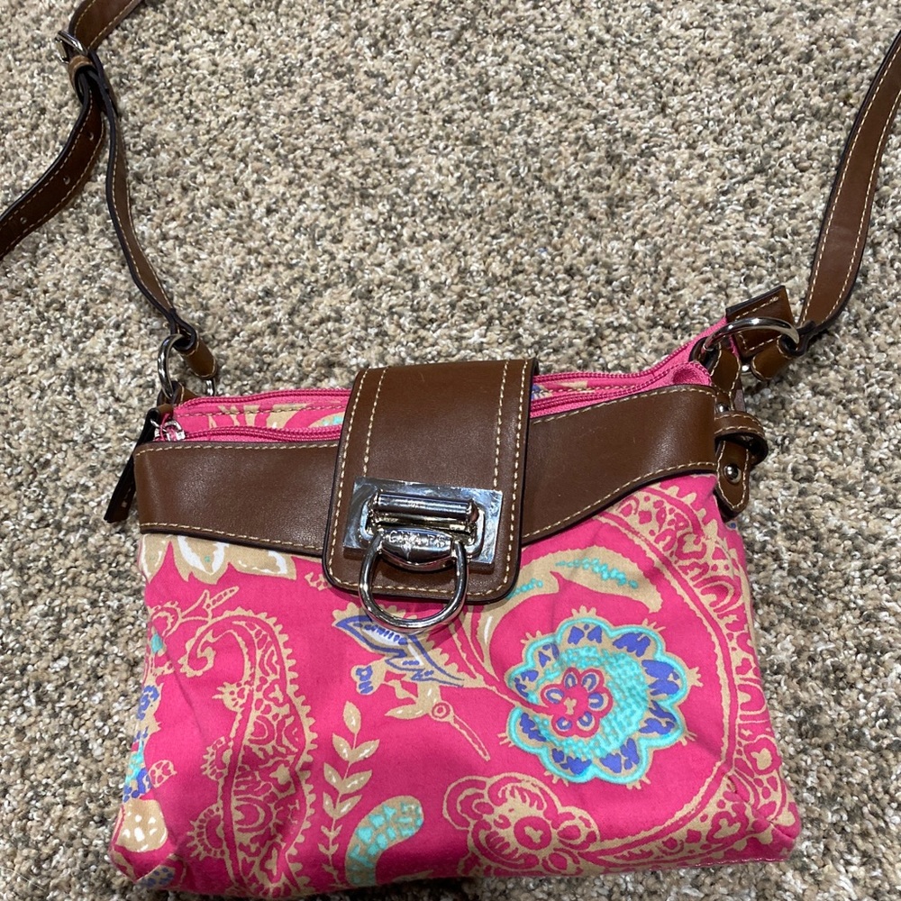 Ralph Lauren Chaps Pink Pamela crossbody purse
